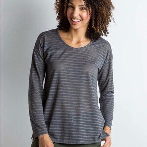 EUC Women's EXOFFICIO Bugs Away Modena Tunic‎ Top Gray | Size L (12-14)